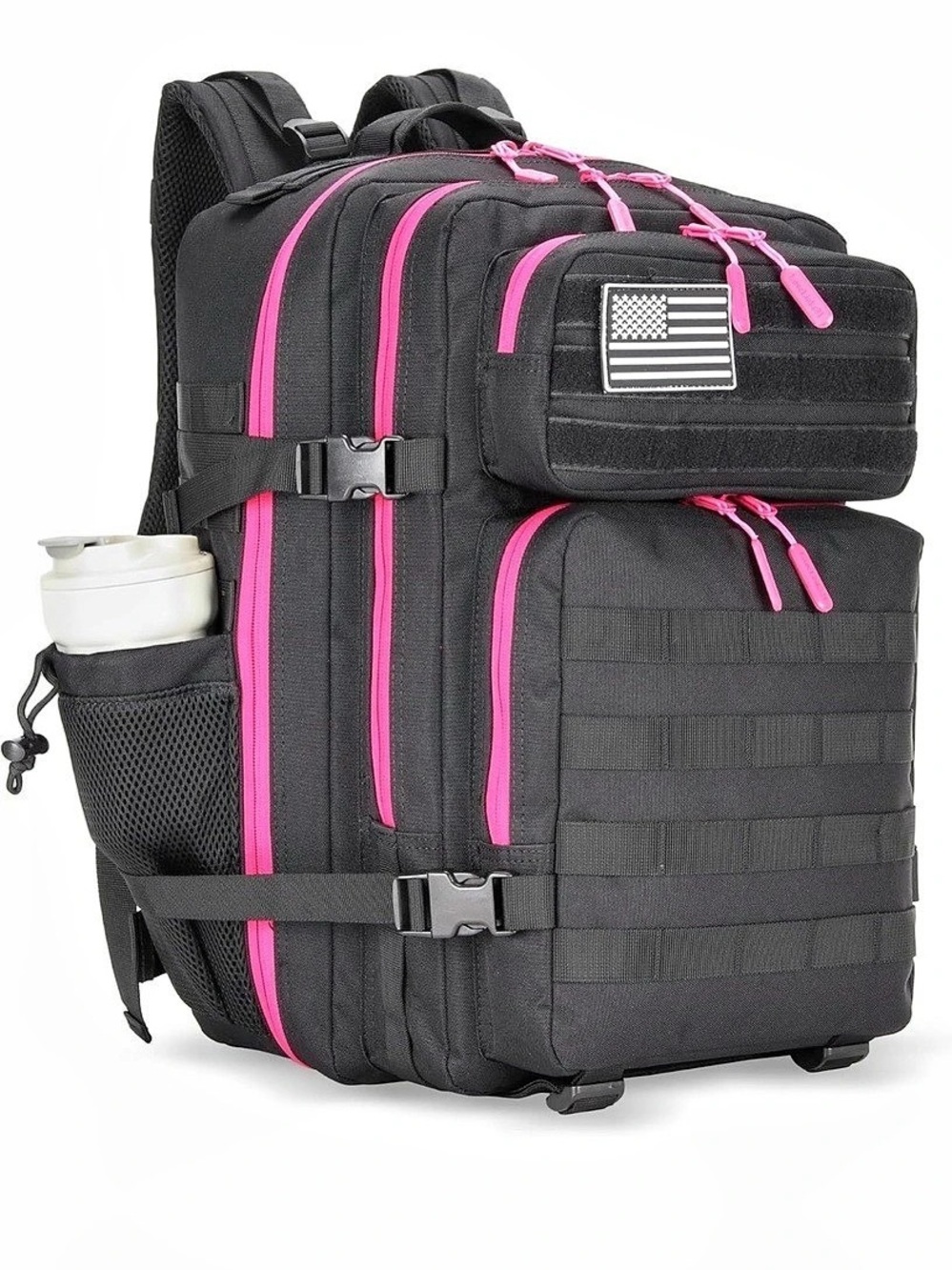 Black & Pink 45L Travel Backpack